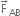 straight F with rightwards arrow on top subscript AB